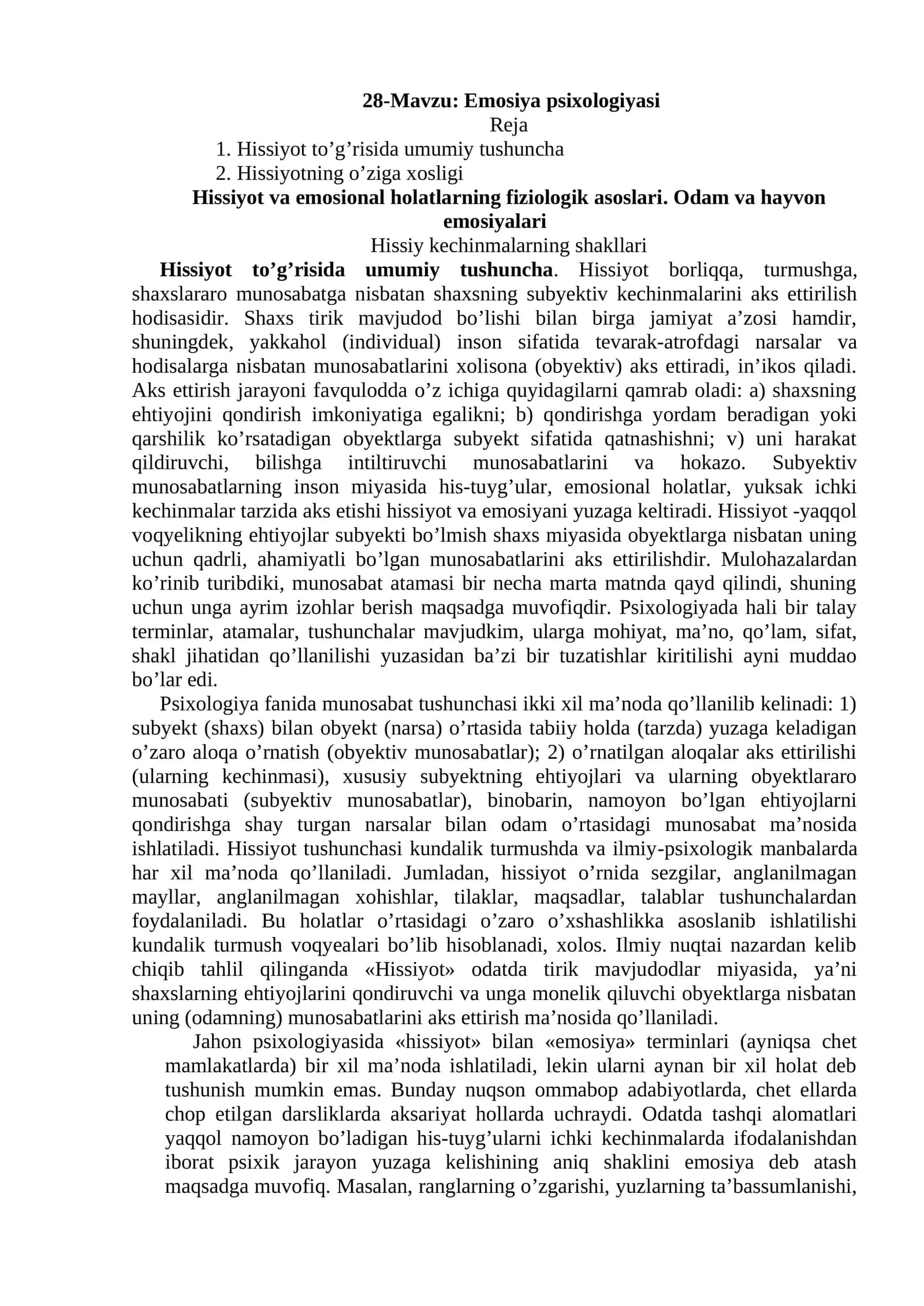 Emosiya psixologiyasi