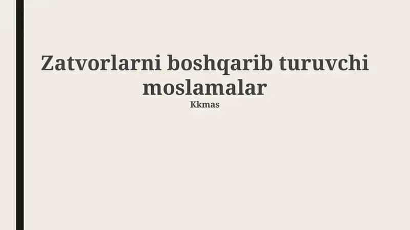 Kran aktuatorlarining turlari