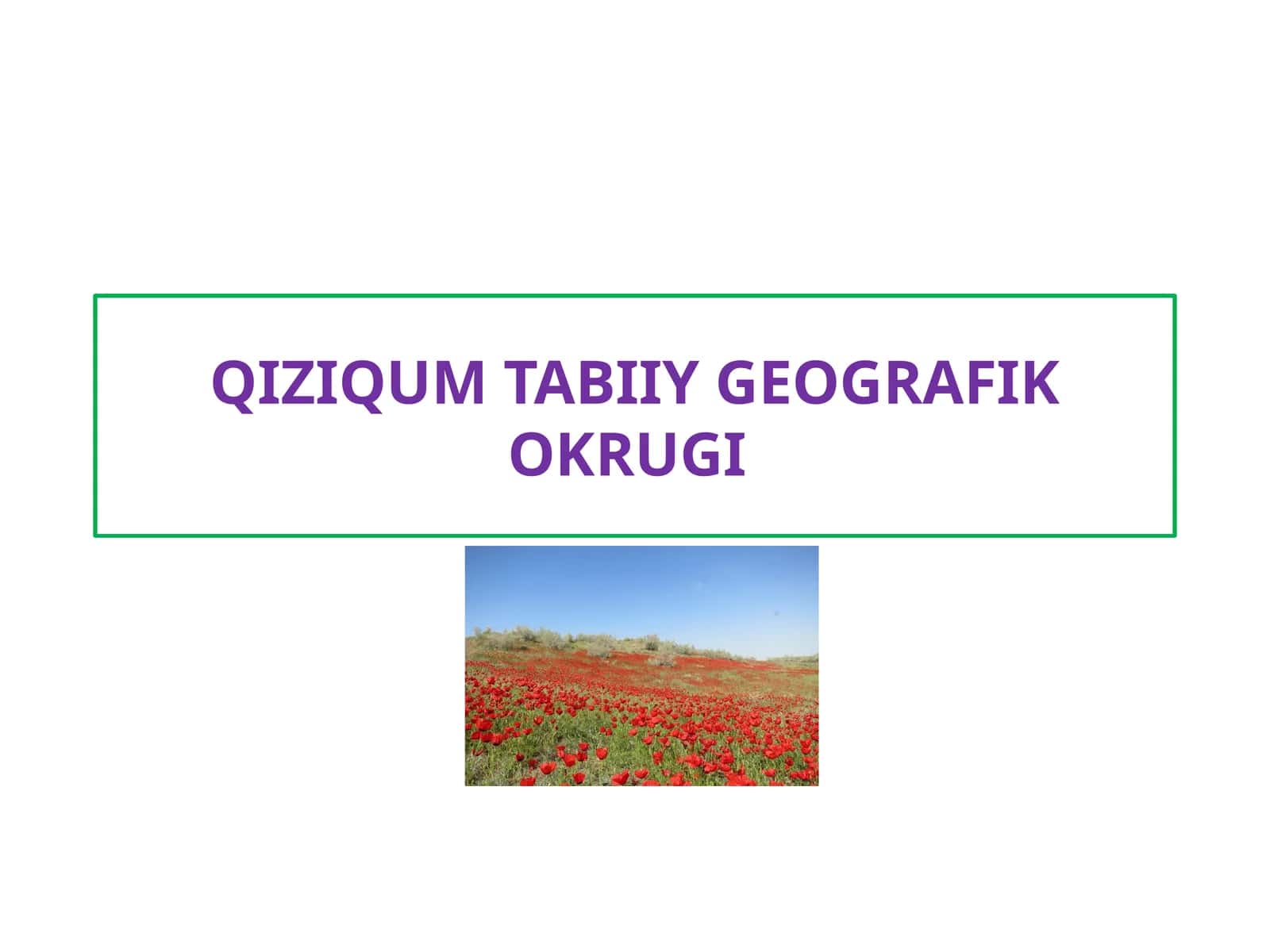 QIZIQUM TABIIY GEOGRAFIK OKRUGI