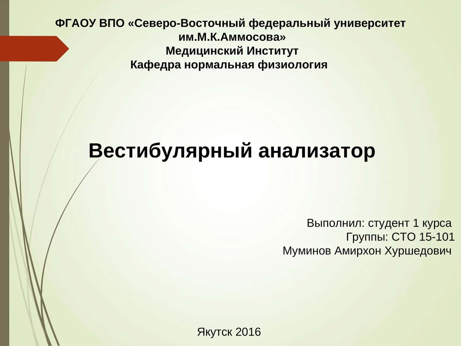 Вестибулярный анализатор