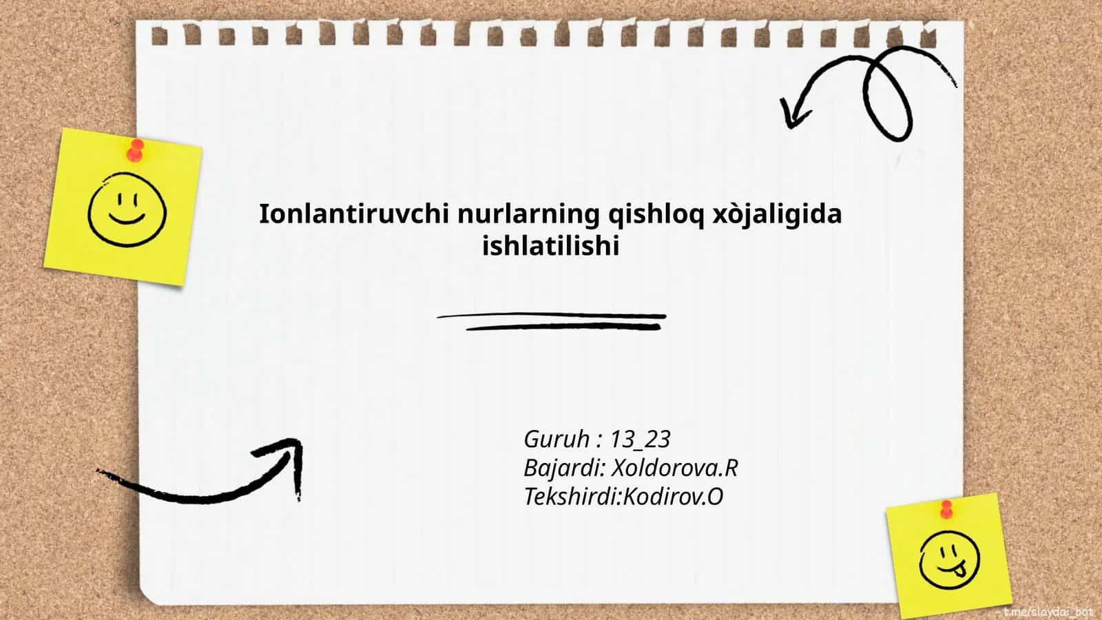 Ionlantiruvchi nurlarning qishloq xòjaligida ishlatilishi