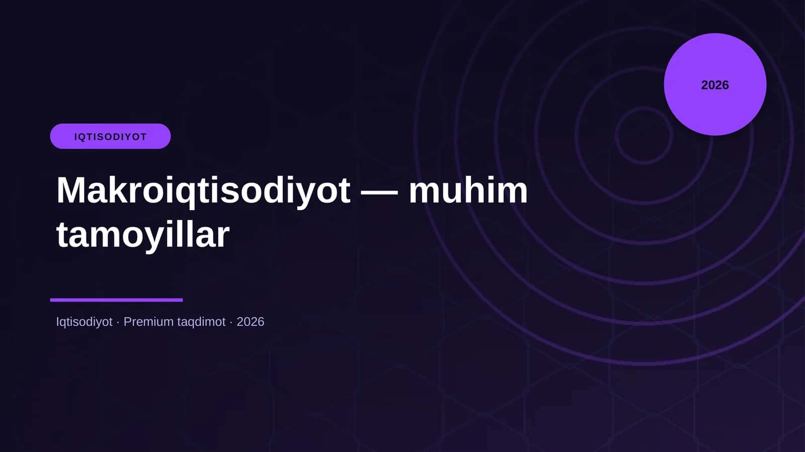 Makroiqtisodiyot — muhim tamoyillar