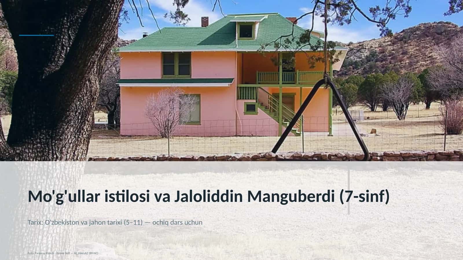 Mo'g'ullar istilosi va Jaloliddin Manguberdi (7-sinf)