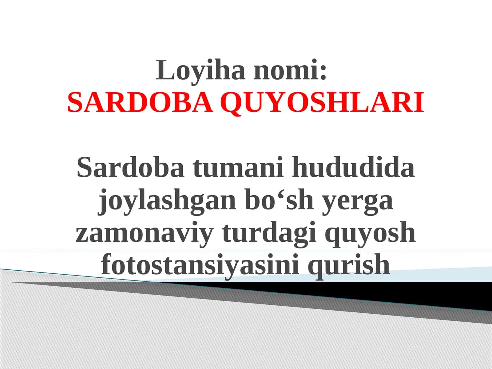 SARDOBA QUYOSHLARI