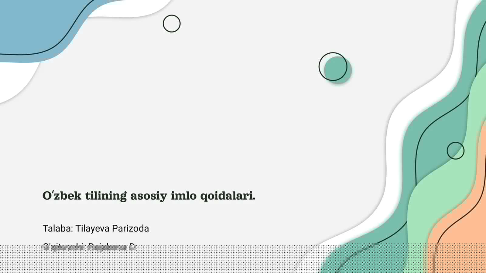Oʻzbek tilining asosiy imlo qoidalari