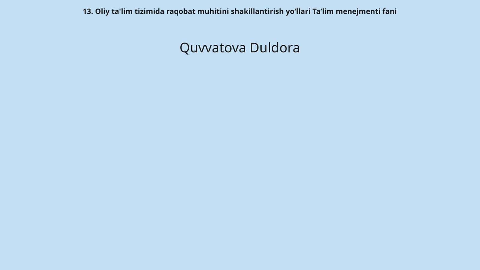 Ta’lim menejmenti fani