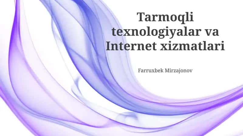 Telekommunikatsiya Texnologiyalarining Asoslari