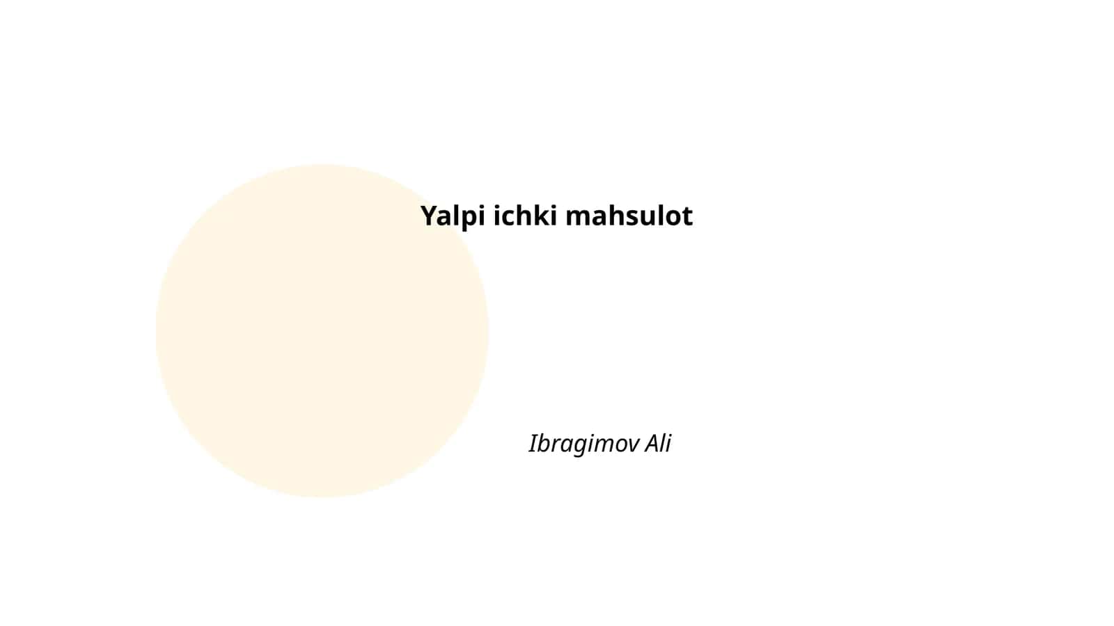 Yalpi ichki mahsulot