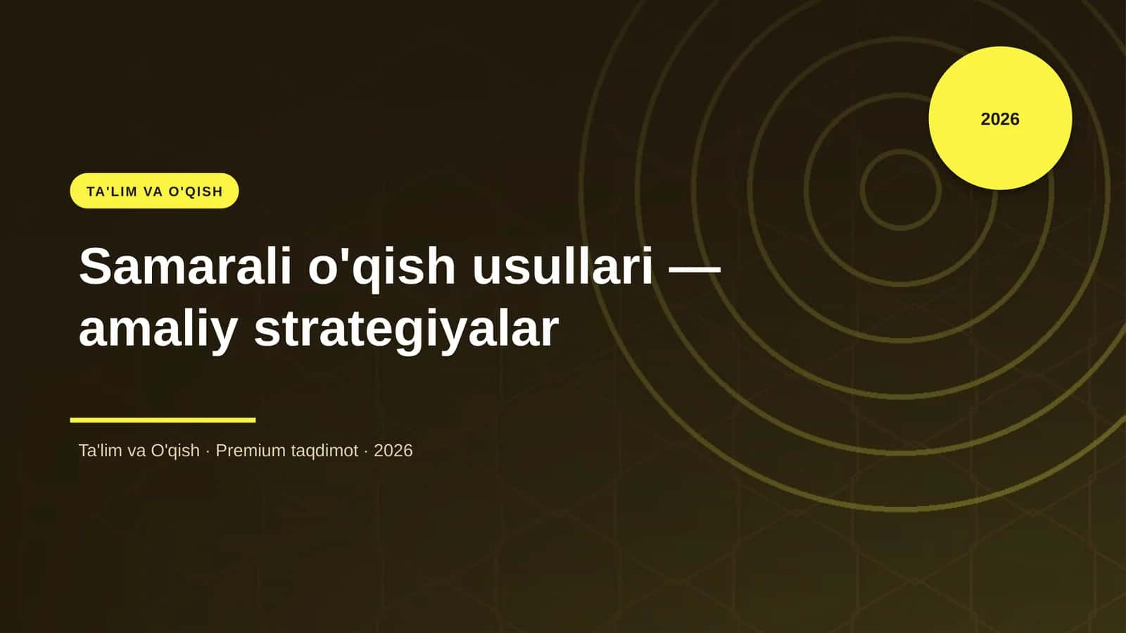 Samarali o'qish usullari — amaliy strategiyalar