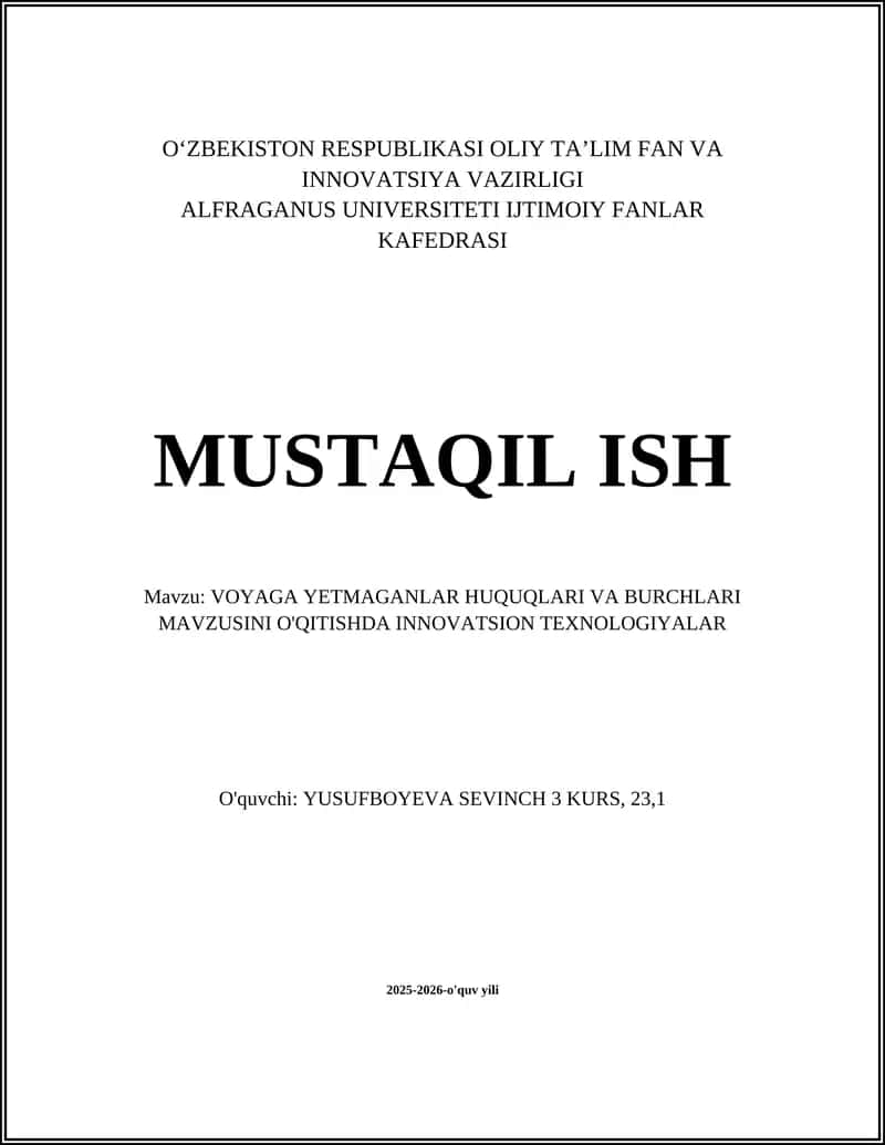 Virtual va kengaytirilgan reallik yordamida voyaga yetmaganlar huquqlari va burchlarini o'rgatish