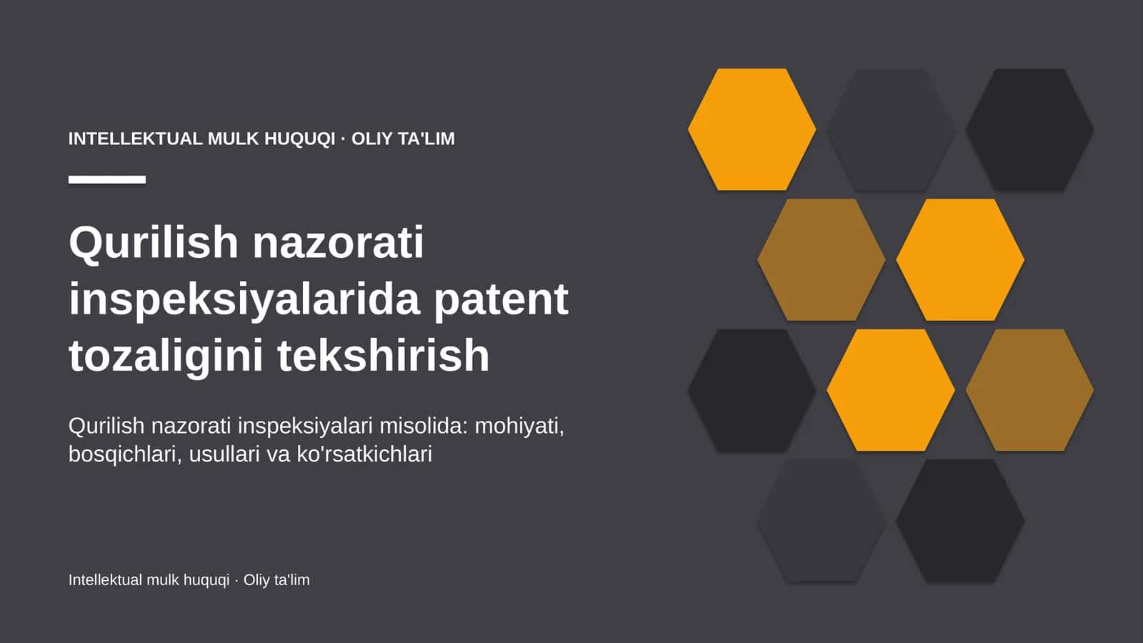 qurilish nazorati inspeksiyalarida patent tozaligini tekshirish 5583