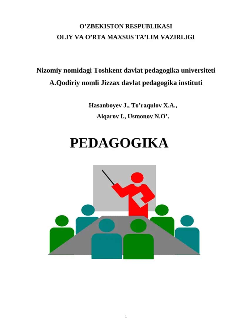 Pedagogika: Oliy o’quv yurtlari uchun darslik