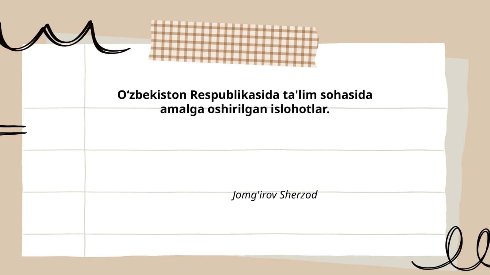 Maktabgacha ta'lim islohotlari