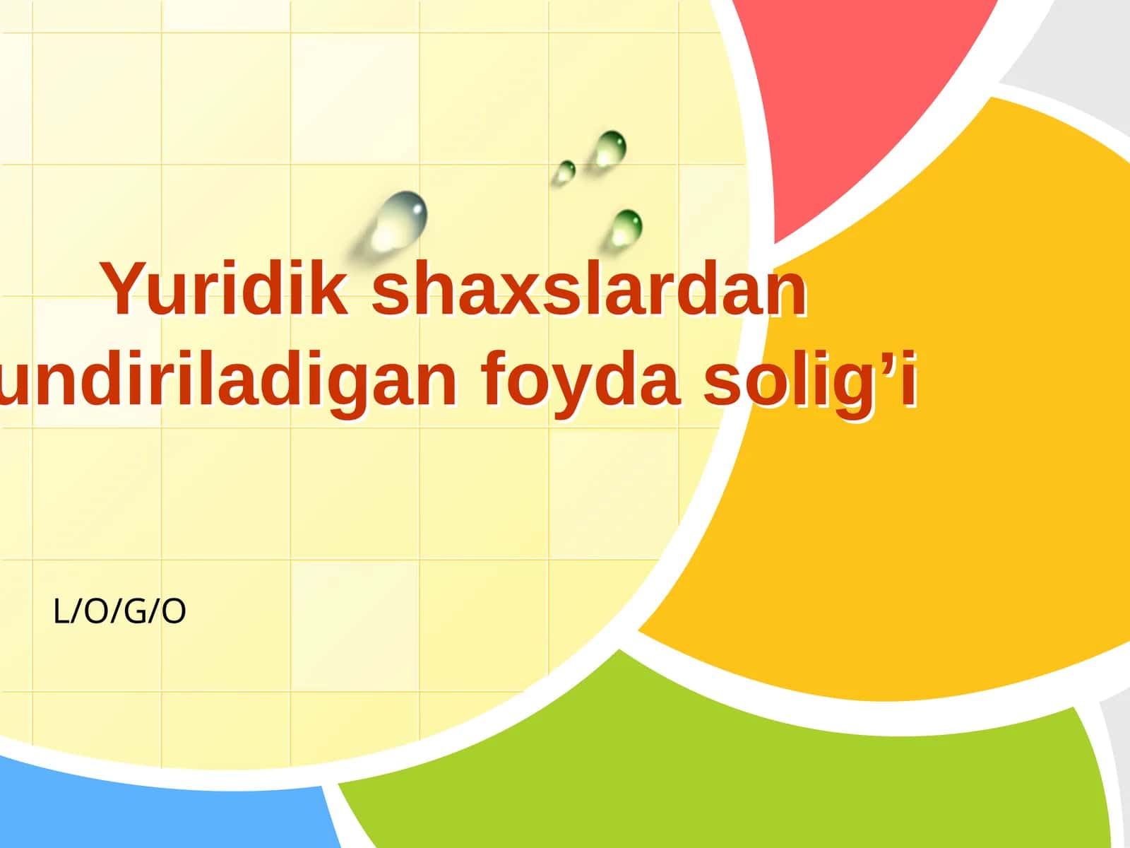Yuridik shaxslardan undiriladigan foyda solig’i