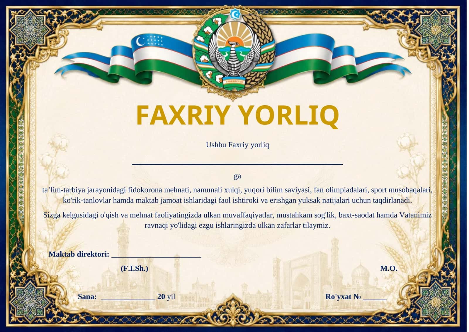 FAXRIY YORLIQ