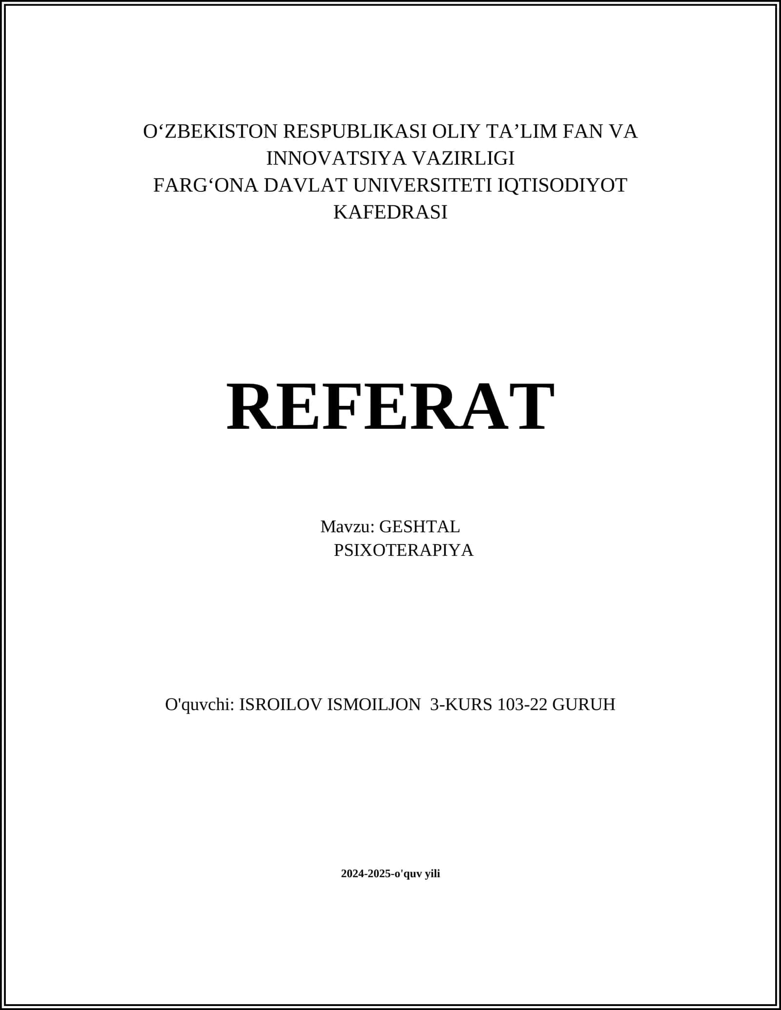 GESHTAL PSIXOTERAPIYA