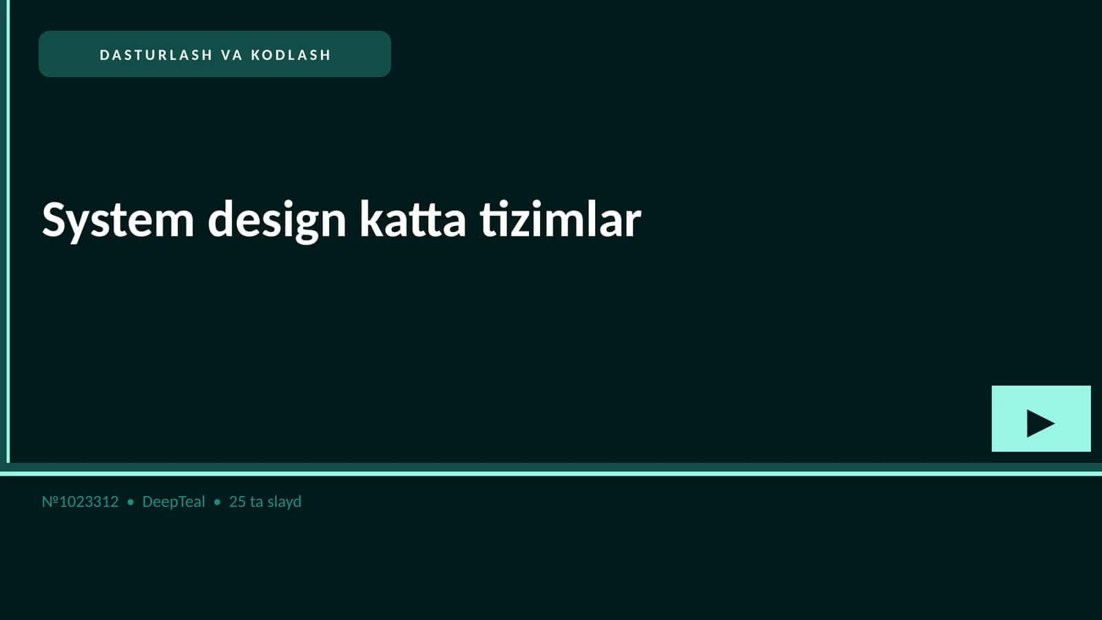 DASTURLASH VA KODLASH