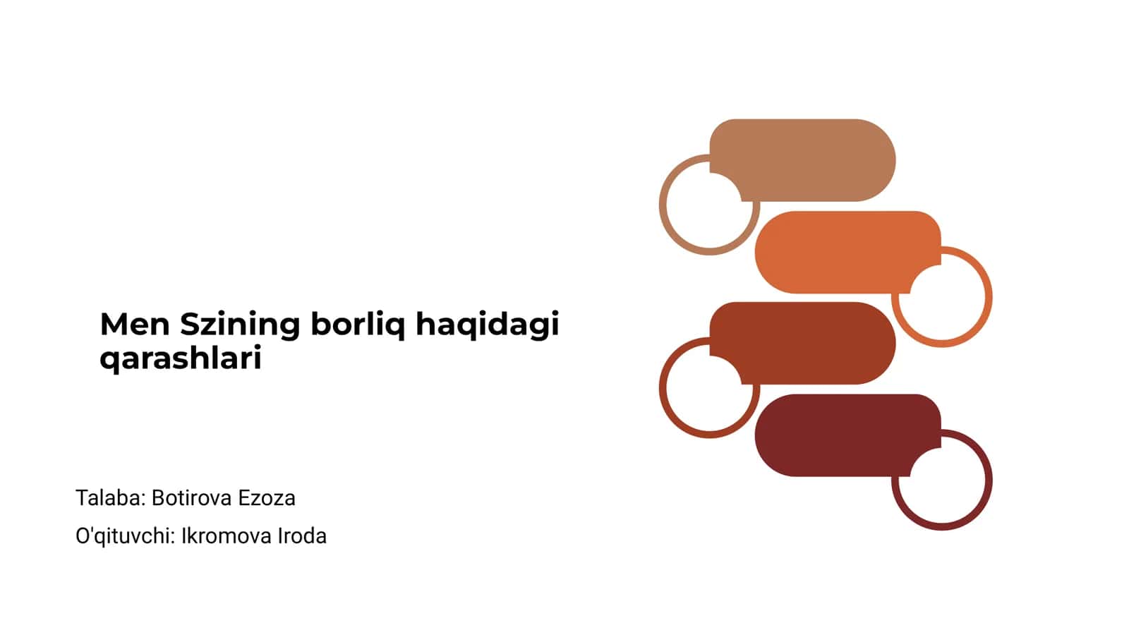 Men Szining borliq haqidagi qarashlari