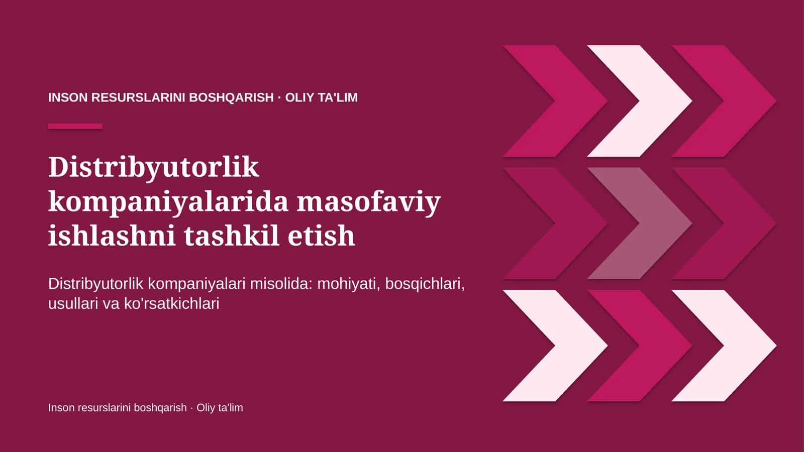 Distribyutorlik kompaniyalarida masofaviy ishlashni tashkil etish