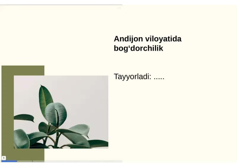 Andijon viloyatida bogʻdorchilik