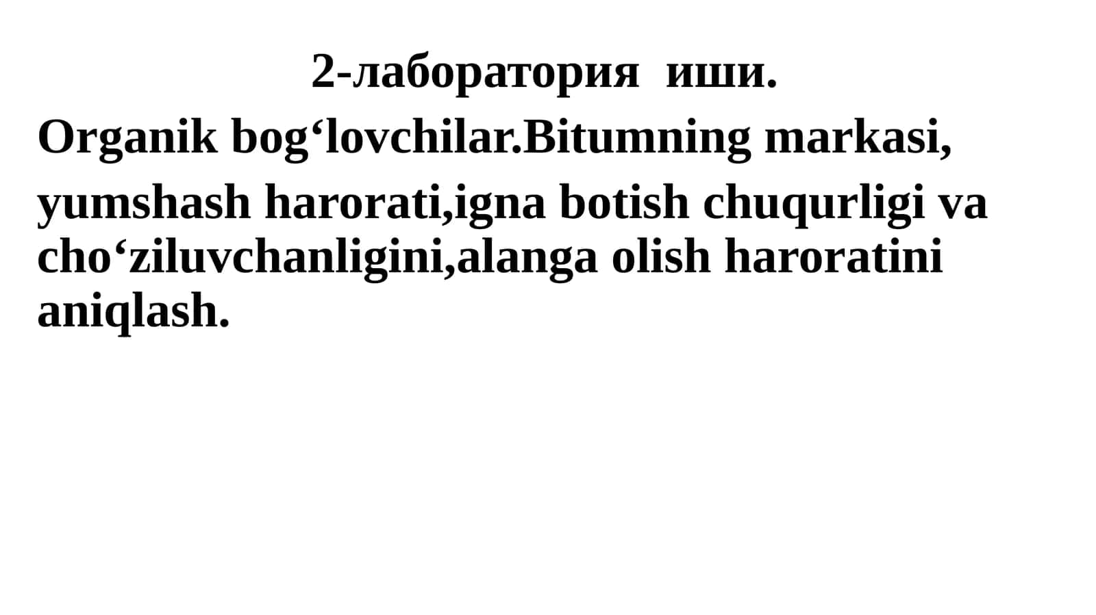 Organic materials bitumen