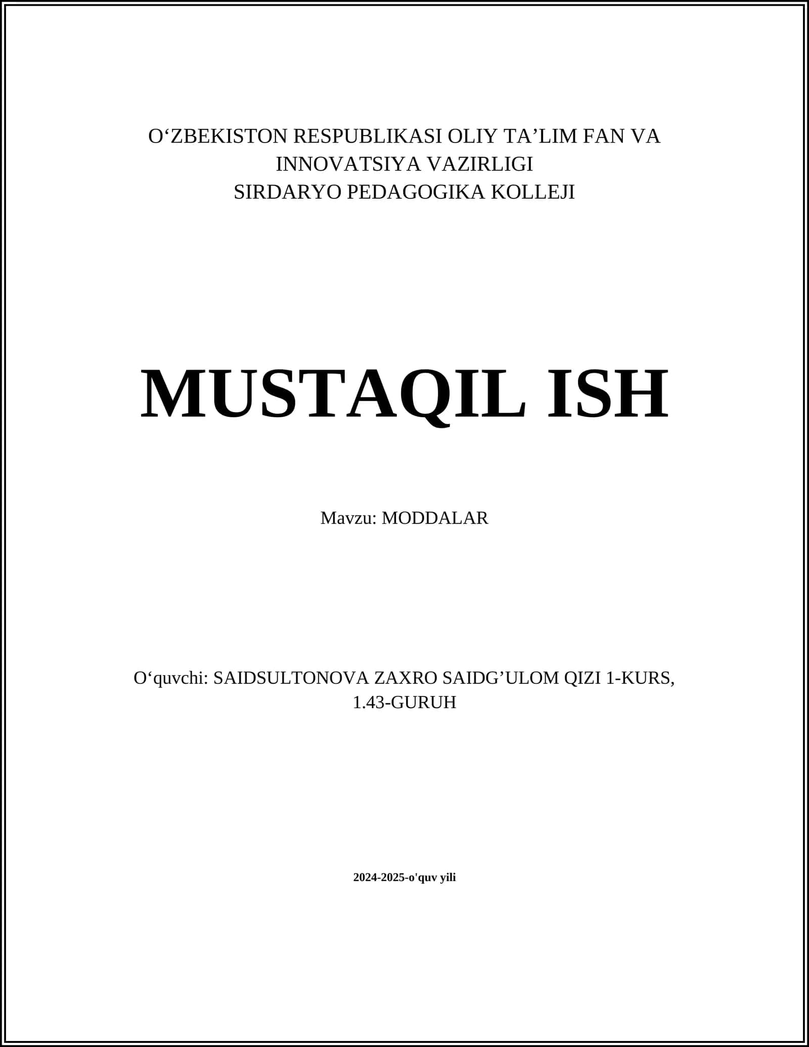 MODDALAR