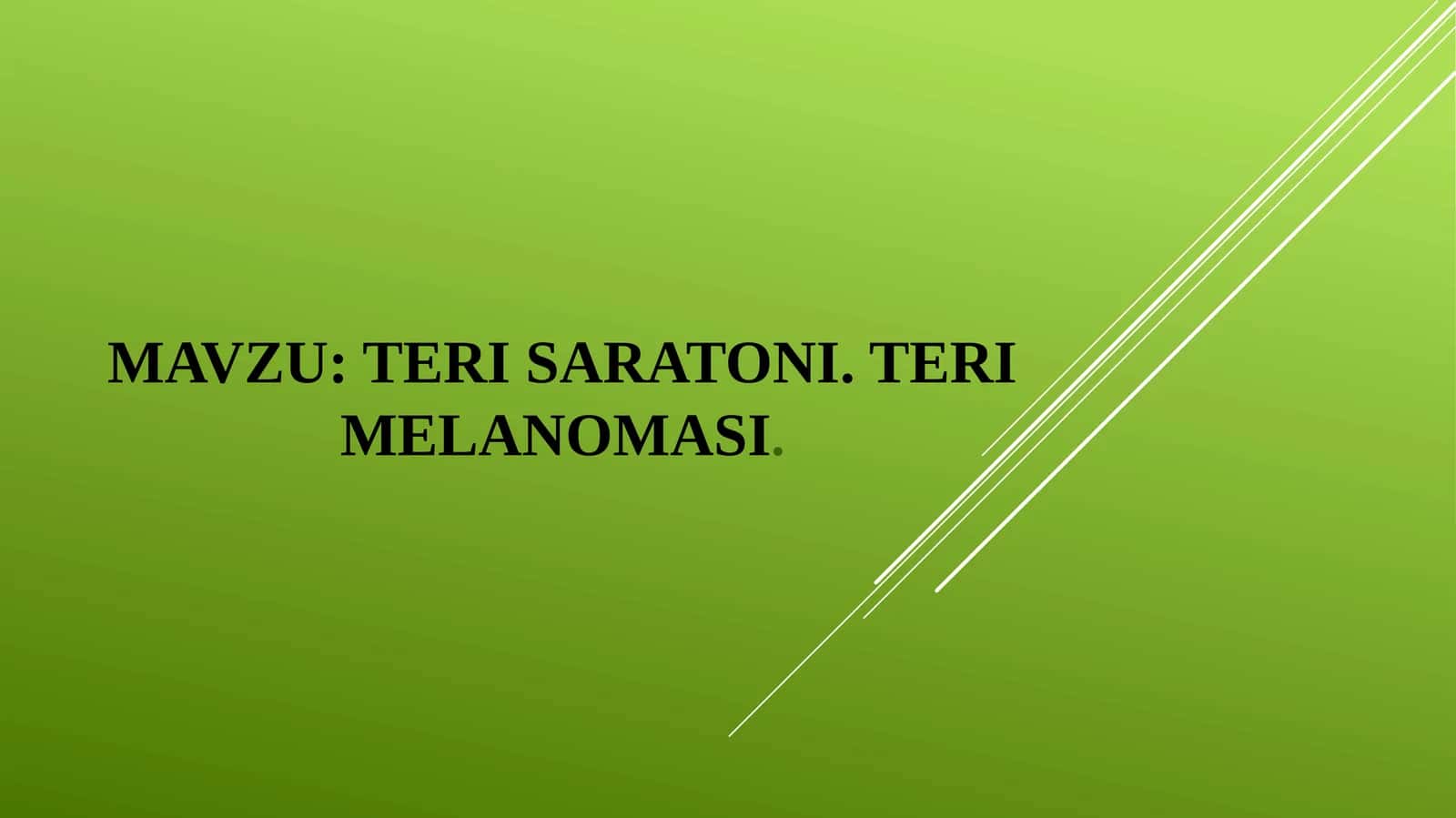 TERI SARATONI