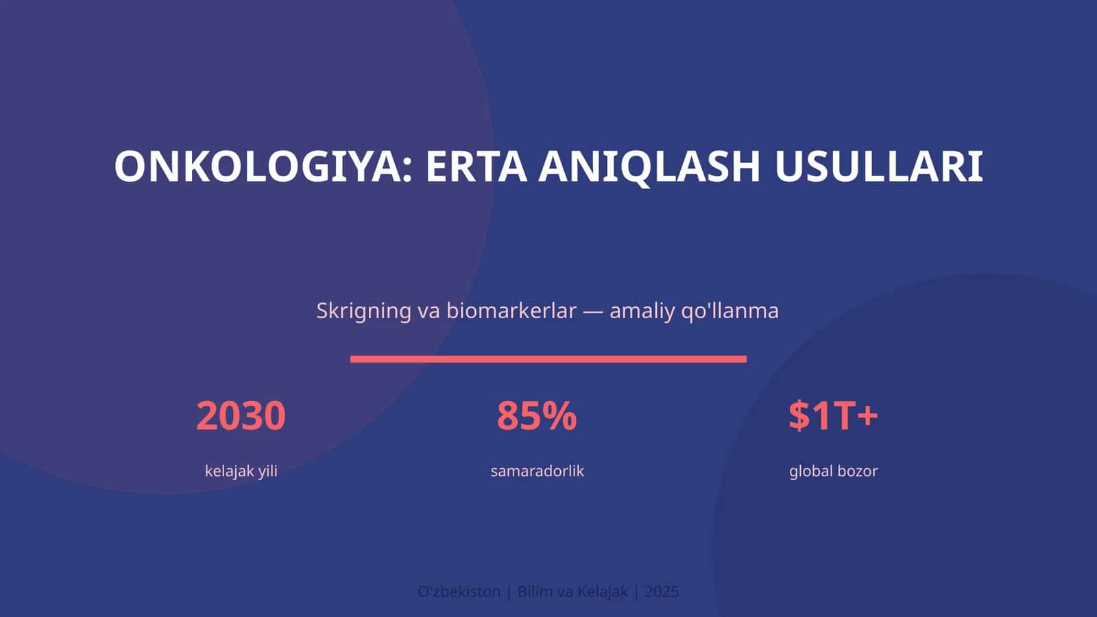 Skrigning va biomarkerlar — amaliy qo'llanma