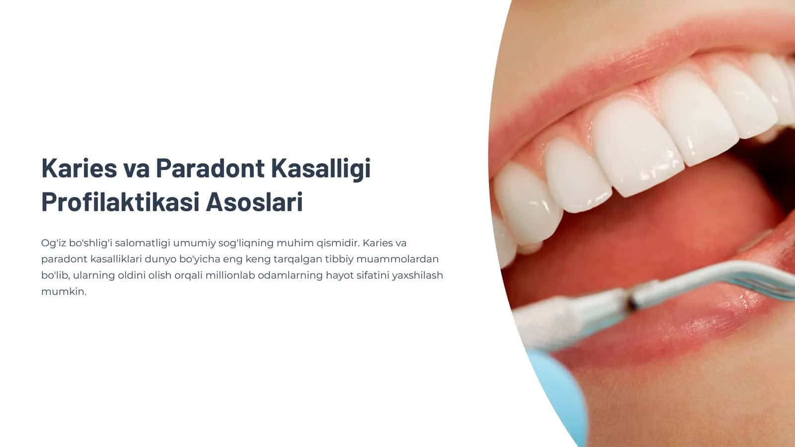 Karies va Paradont Kasalligi Profilaktikasi Asoslari