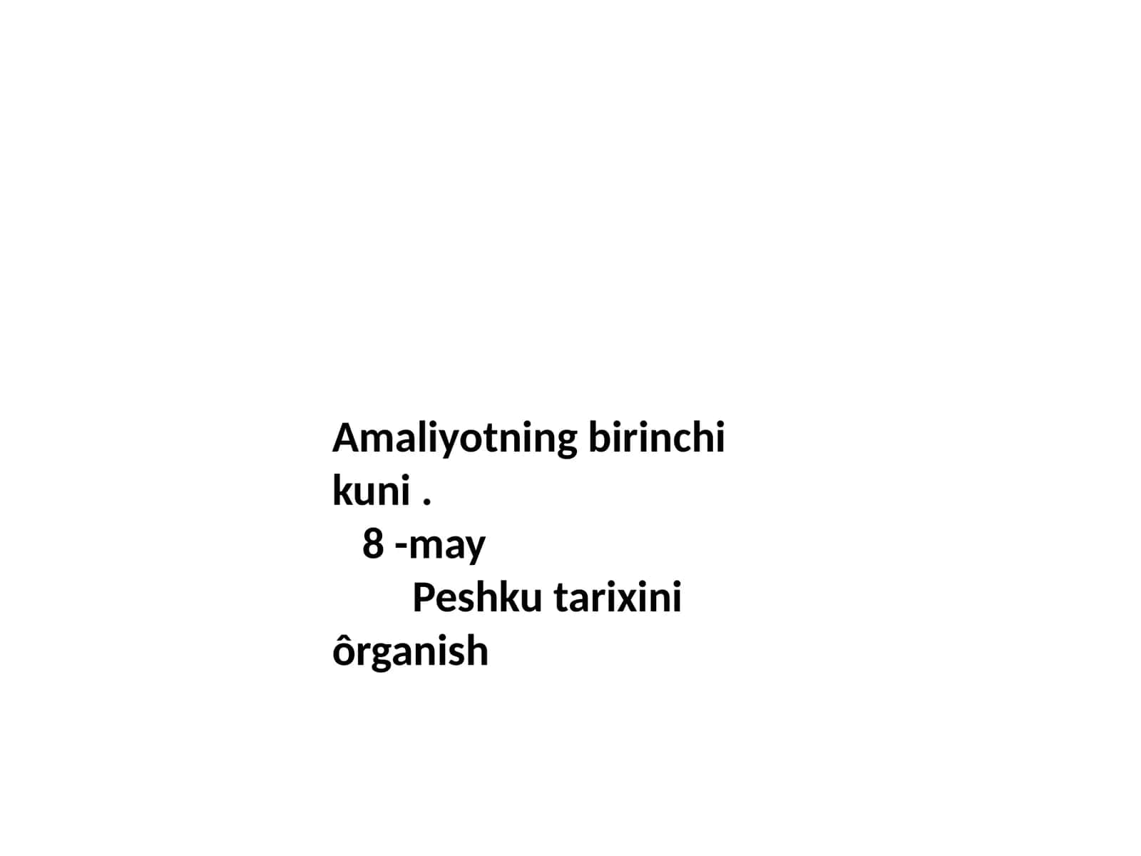 Peshku tarixini o'rganish