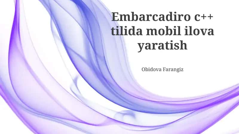 Embarcadero mobil ilova yaratish