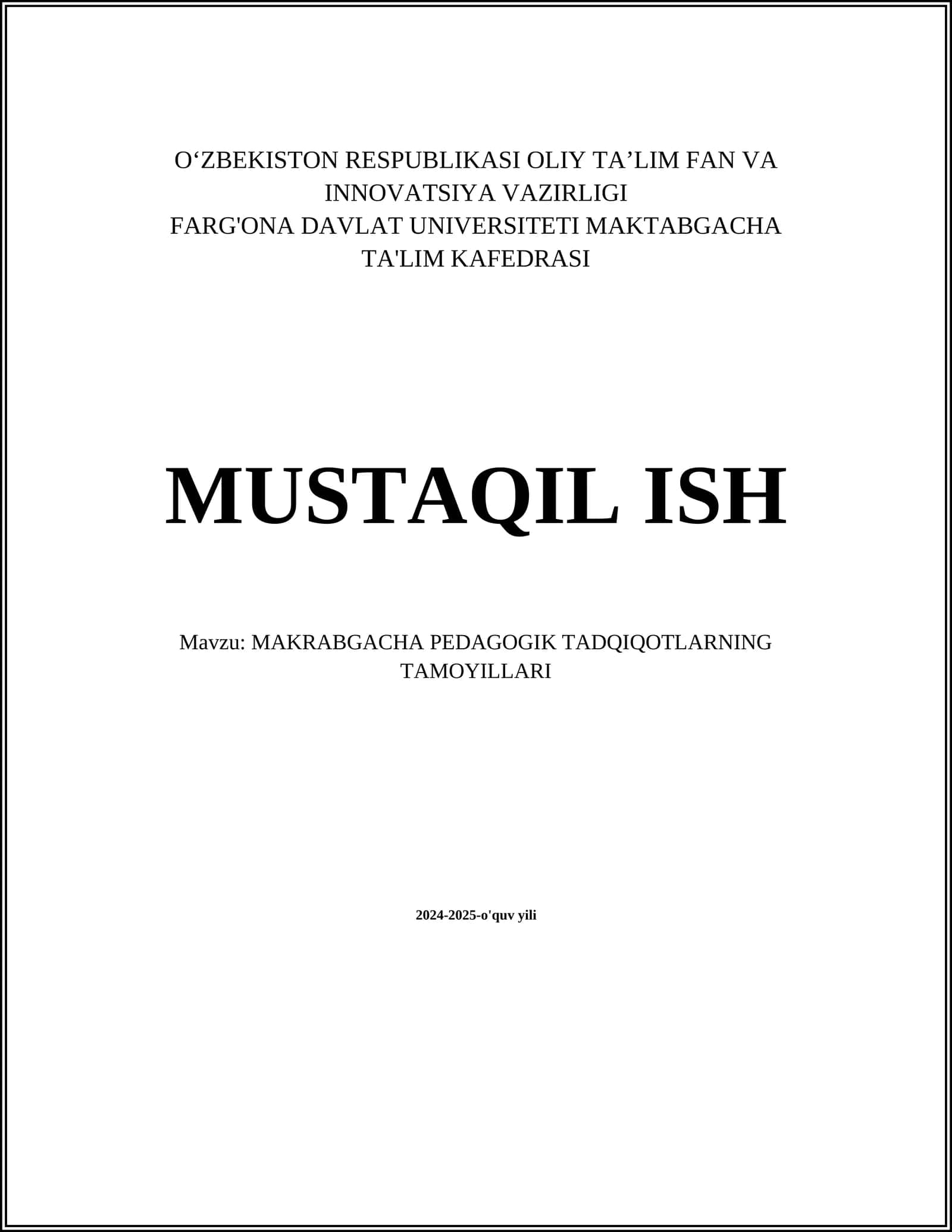 Pedagogik Tadqiqotlar