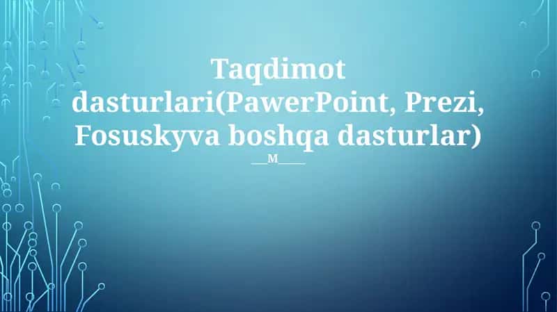 Taqdimot dasturlari