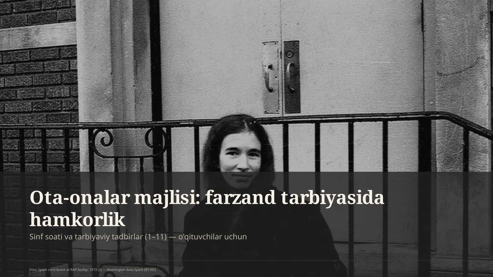 Sinf soati va tarbiyaviy tadbirlar (1–11) — o'qituvchilar uchun