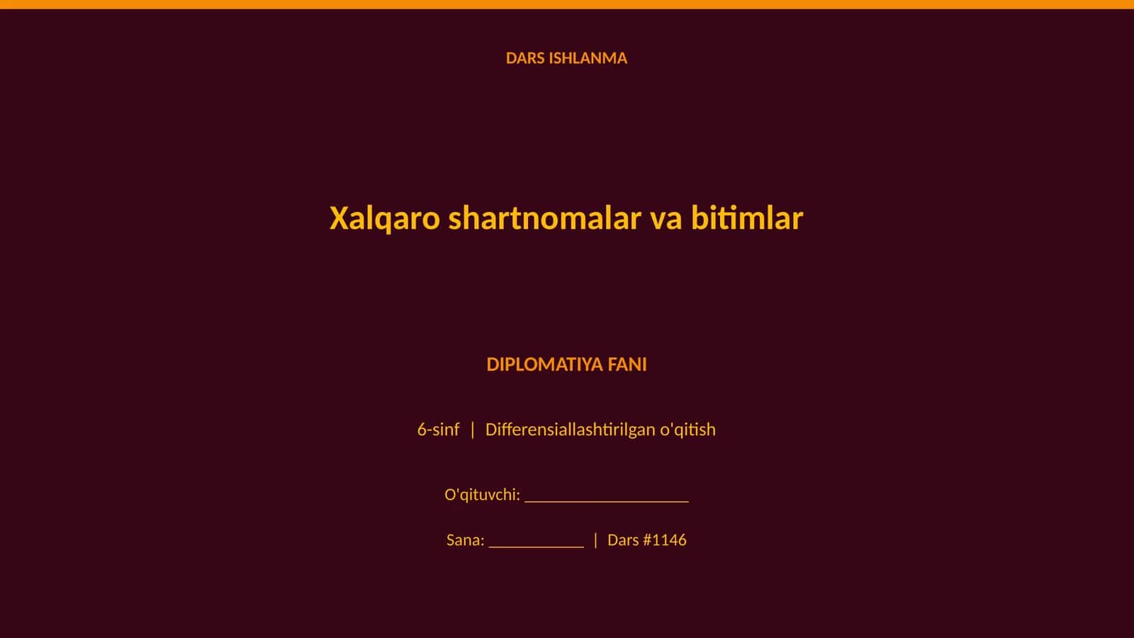 Xalqaro shartnomalar va bitimlar