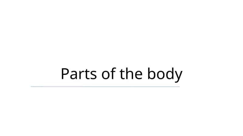 Parts of the body