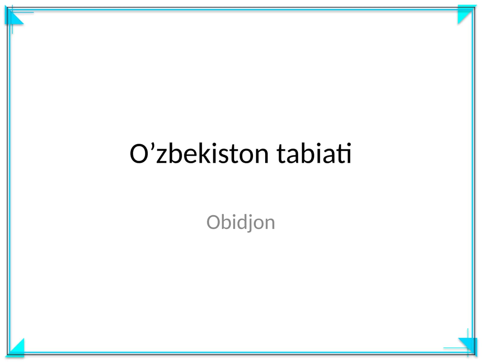 O’zbekiston tabiati