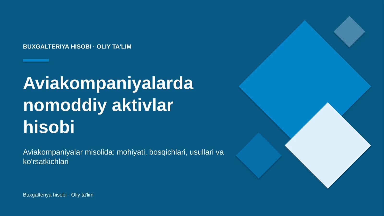 [Aviakompaniyalarda nomoddiy aktivlar hisobi]