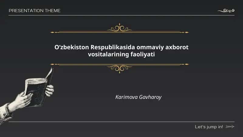Oʻzbekiston Respublikasida ommaviy axborot vositalarining faoliyati