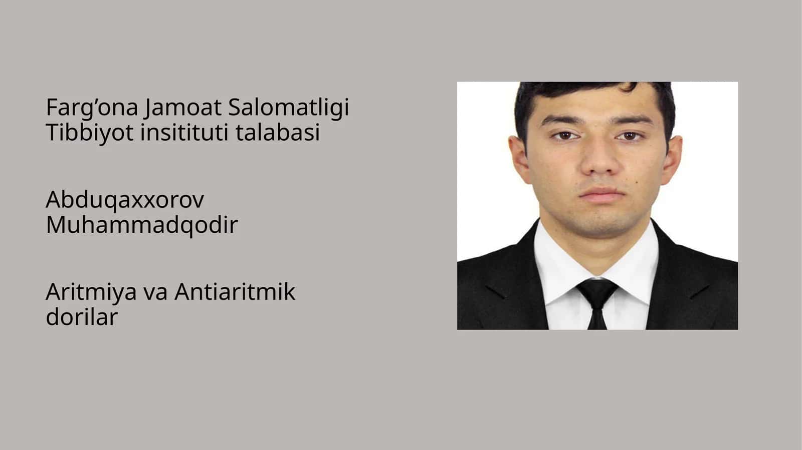 Aritmiya va Antiaritmik dorilar