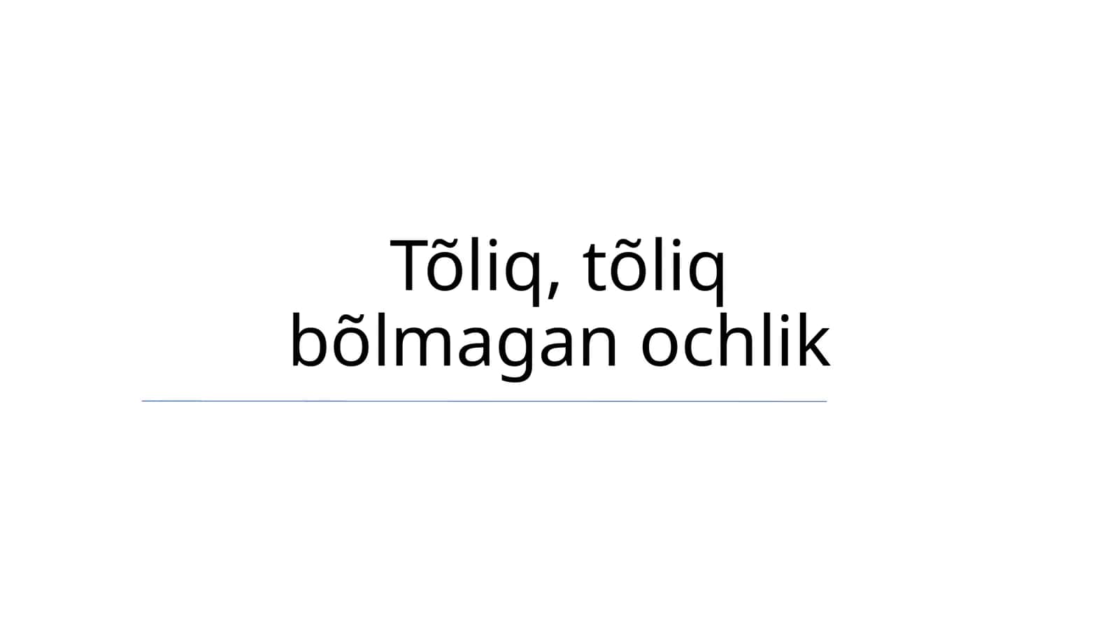 Oziq-ovqat chiqindilari va ochlik