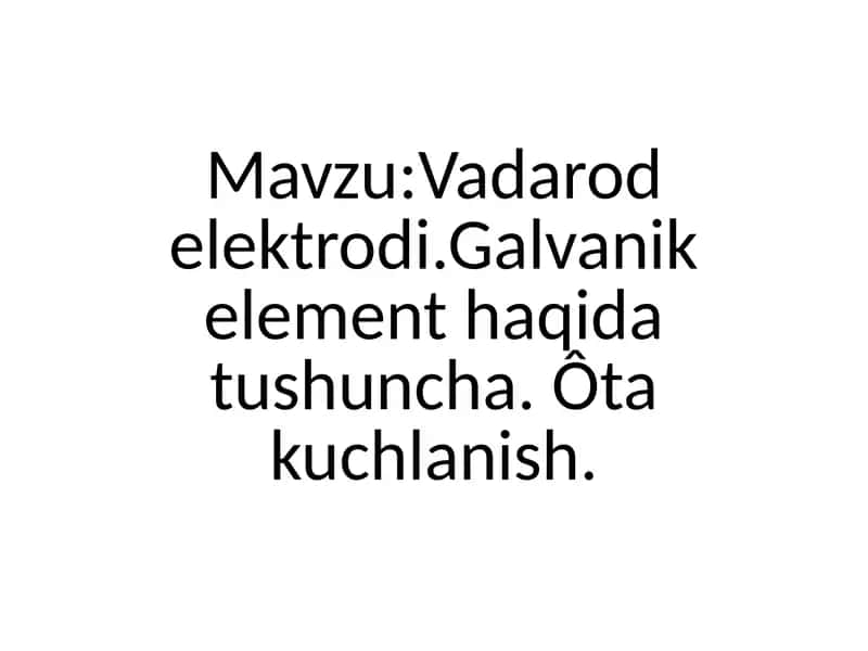 Vodorod elektrodi