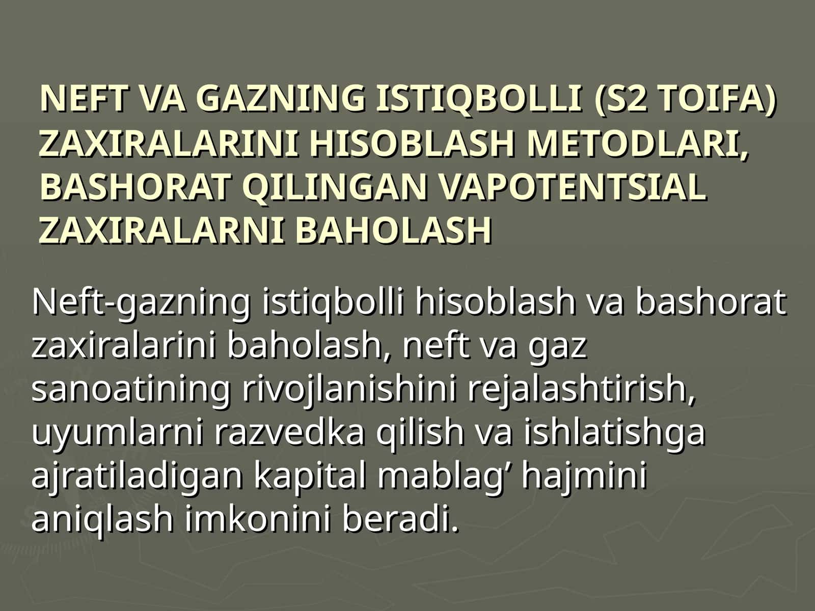 Neft va Gazning Istiqboli (S2 Toifa) Zaxiralarini Hisoblash Metodlari, Bashorat Qilingan Vapotentsialzaxiralarni Baholash