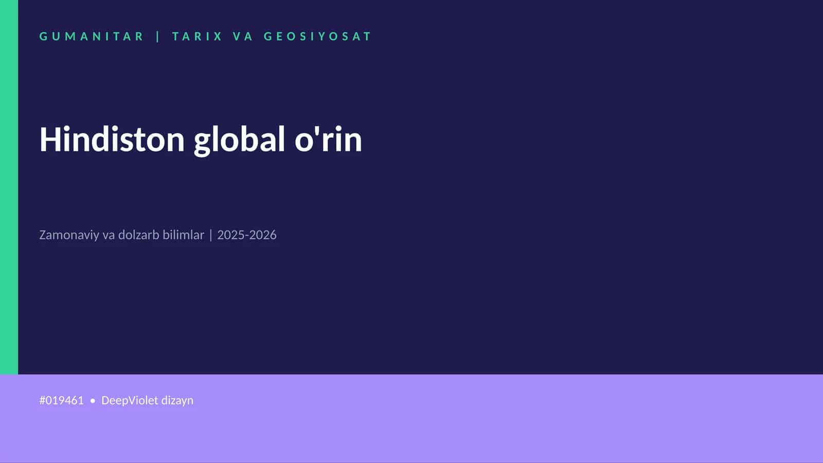 Hindiston global o'rin