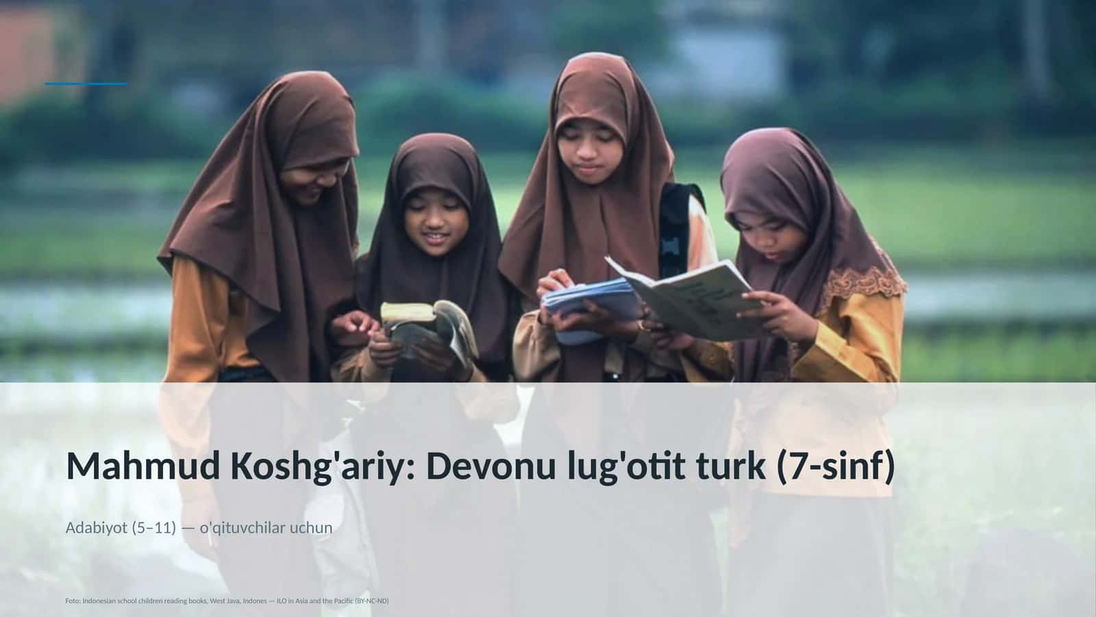 Mahmud Koshg'ariy: Devonu lug'otit turk (7-sinf)