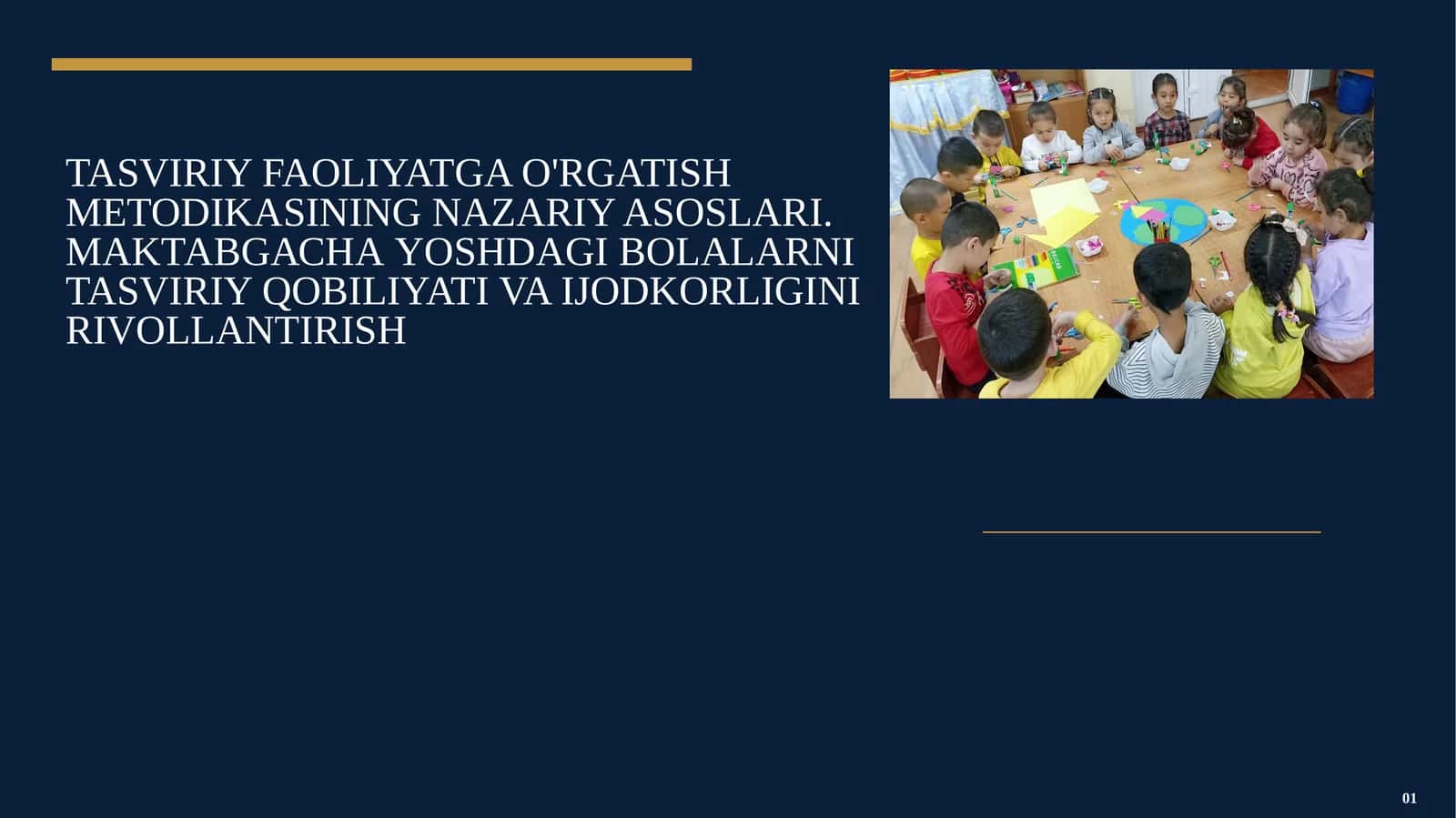 TASVIRIY FAOLIYATGA O'RGATISH METODIKASINING NAZARIY ASOSLARI. МАKТАВGАСНА YOSHDAGI BOLALARNI TASVIRIY QOBILIYATI VA IJODKORLIGINI RIVOLLANTIRISH