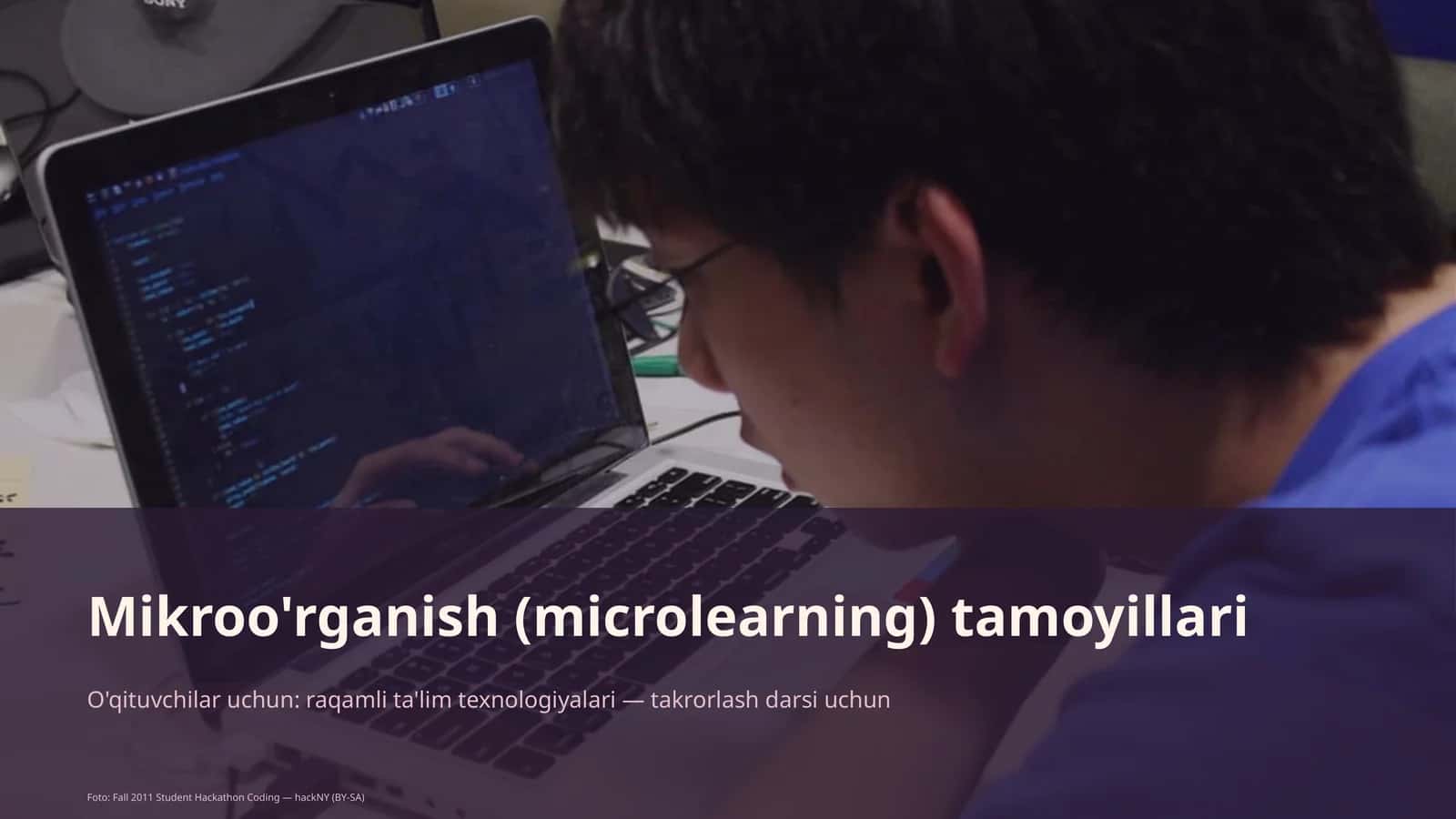 Mikroo'rganish (microlearning) tamoyillari