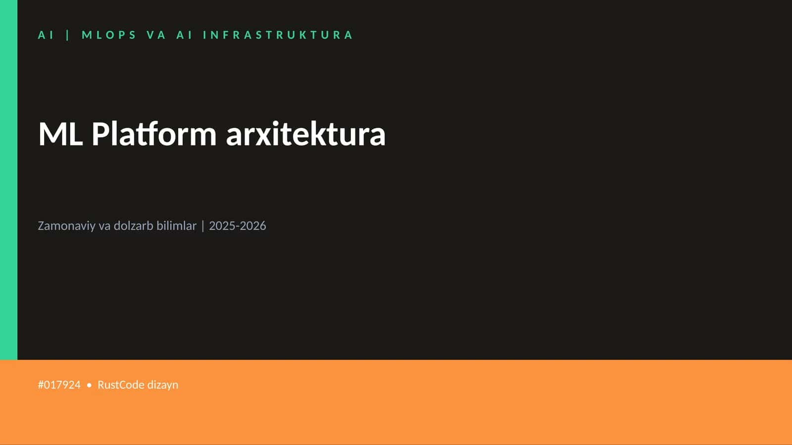 ML Platform arxitektura