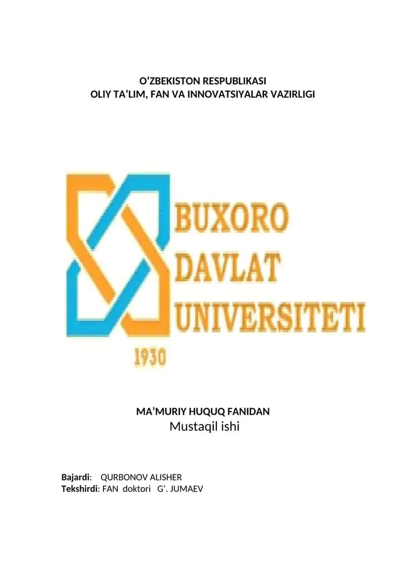 Ma’muriy tartib-taomillar tamoyillari