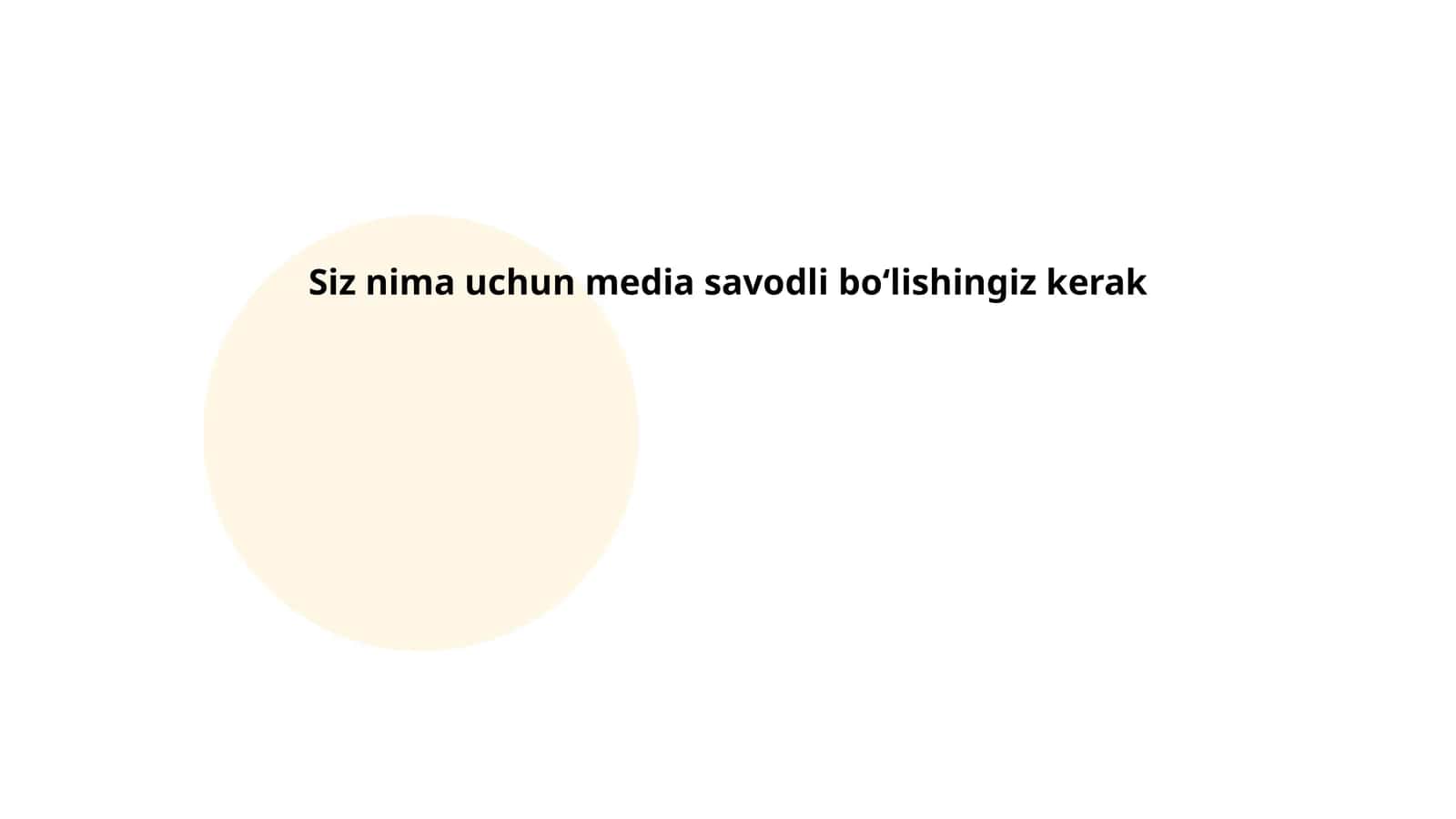 Media savodxonlikning ahamiyati